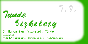 tunde vizkelety business card